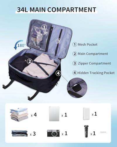 Image of ECOHUB Travel Backpack Airline Approved Under Seat Personal Item Bag