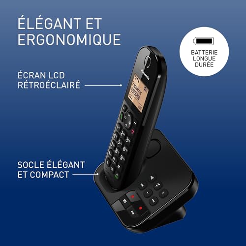Téléphone Fixe Sans Fil Solo Kx tgc420frw Panasonic Le Téléphone Fixe - vue 5