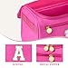 COSHAYSOO Initial Girls Hanging Toiletry Bag Tween Preteen Teenager Valentines Birthday Gifts Basket Stuffers for Teen Girl 10-12 12-14 16-18 Travel Trip Favors College Dorm Essentials Pink Letter A