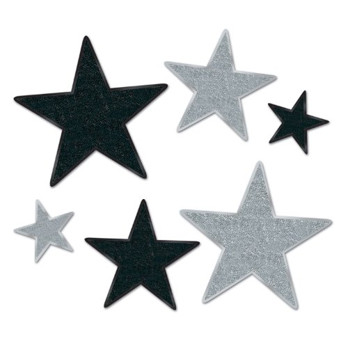 Fournitures de fête Beistle 57857-BKS papier noir argent pour anniversaire et soirée