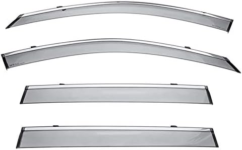 WellVisors Window Visors Wind Deflectors Compatible with Subaru Ascent 2019-2026 with Chrome Trim Rain Guards 3-847SU019