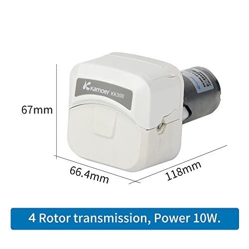 Image of Kamoer KK300-D high flow peristaltic pump 12V dc motor quick tube change liquid dosing pump 80-290ml /min 3 tube types supported