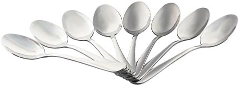 [CYBER MONDAY DEALS] Frelaouse Set of 8 Stainless Steel Spoons, Public Oval Table Spoons Serving Slotted Soup Spoons Spoons Set for Home, Kitchen, and Restaurant