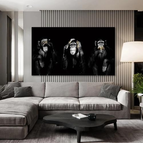 Tableau orang-outan monochrome impression sur toile haute definition