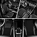 CAR PASS Premium Carbon Fiber Leather Car Seat Covers Full Set and Waterproof Car Floor Mats,Airbag Compatible,Automotive Interior Covers for Sedans,Trucks,Vans,SUV with Car Carpet Mats(Black)