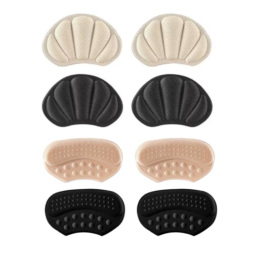 4 Pairs Insoles to Make Shoes Smaller, Heel Grips for Ladies Shoes, Anti Slip and Anti Wear Heel Protectors for Shoes for Women Men Thick Shoe Inserts Back Insoles