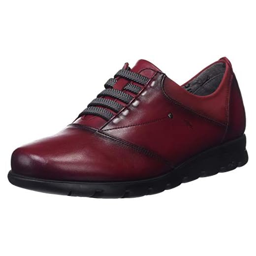 Fluchos Susan, Zapatos de Cordones Derby para Mujer, Rojo (Sugar Nobuck Picota), 38 EU