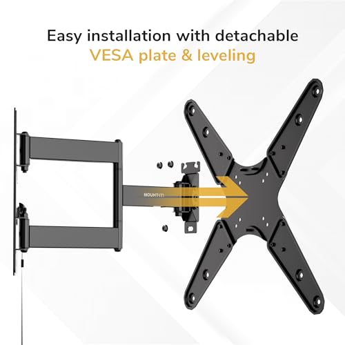 Mount-It! Lockable RV TV Mount 23-55 Inch, Full Motion RV TV Wall Mount for Camper & Travel Trailer, Quick Release Locking Arm RV TV Bracket, Heavy Duty VESA 75x75-400x400, 77 lb by Mount-It! - Used condition - Image 4