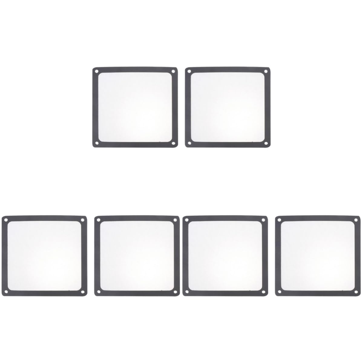 OSALADI 3sets Computer Fan Filter Pc Dustproof Mesh Mesh Pc Case Magnetic Frame Easy to Install Dustproof Screen 2pcs*3