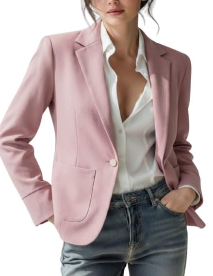 Women Formal Blazer | Solid Lavender Professional Workwear Coat-image-22
