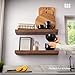 BAOBAB WORKSHOP Wood Floating Shelves, Bathroom Shelf 24 inch, Walnut Floating Shelf for Wall Mounted, Solid Wooden Wall Shelves for Bedroom Kitchen, Walnut Finish, 24 x 6.7, Set of 2