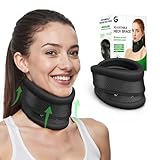 Gviipk Neck Brace, 2 in 1 Adjustable Cervical Collar, Soft Breathable Neck Support for Women Men, Relieves N eck Pain and Spine Pressure, Ideal for Travel, Office, Injury Recovery