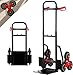 Produktbild TEENO Sackkarre klappbar, Treppensteiger, Stabiler Metallrahmen,Leichtgängige Räder Mit Weicher Lauffläche,Verstellbare Höhe 80-112cm,150kg Belastbarkeit