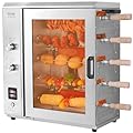 VEVOR Shawarma Grill Machine, 5 Strings of Barbecue Capacity, Chicken Shawarma Cooker Machine with 2 Burners, Gas Vertical Broiler Gyro Rotisserie Oven Doner Kebab Machine, for Home Restaurant Kitchen