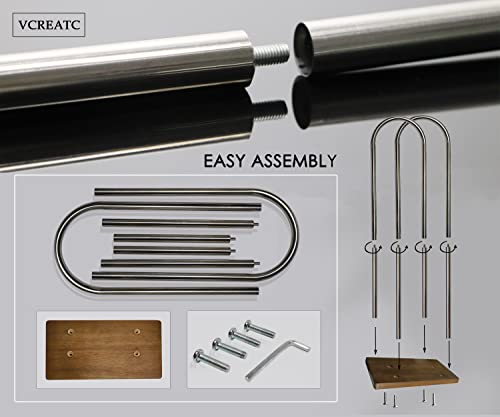 Vcreatc Hanger Stacker, Clothes Hanger Organizer Stand, Portable Wood Hanger Storage Rack, Large Wire And Velvet Hanger Holder For Closet Laundry Room (Medium - 28.4”H) #TOP2