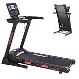 Foldable Treadmill with Auto Incline - 3.5HP Ultra-Quiet Brushless Motor, 8.7 MPH Speed, 48' x 18' Running Belt, Shock Absorption for Joint Protection, Heart Rate Monitoring
