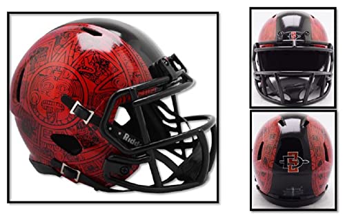 Casque mini Speed San Diego State Aztèques aux finitions graphiques d'exception