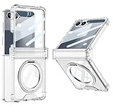 【Béquille Magnétique Rotative】 L'coque avec anneau de support pour Z Flip 7 est conçu pour pivoter à 360 degrés, ce qui surpasse tous les autres étuis avec anneau de support. L'anneau de support offre une meilleure adhérence et réduit les risques de chute et de casse. La béquille à angles réglables vous permet de toujours trouver une position de visionnage confortable pour éviter les douleurs au dos, au cou et aux poignets.