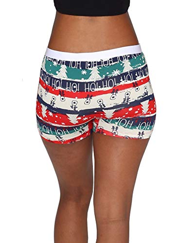 Evari Women's Boyshort Panties Comfortable Cotton Underwear Pack Of 5 Or Pack Of 2 Or Pack Of 3 (Christmas Pack Of 3, X-Large) #TOP4