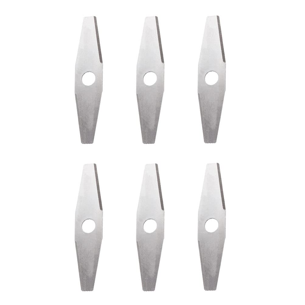 Happyyami 6pcs Lawnmower Blade Lawn Mower Accessories Trimmer Replacement Mower Weeding Tray Practical Trimming Blades Rechargeable lint Shaver Trimming Tools Mower Blades Alloy Weeder Steel