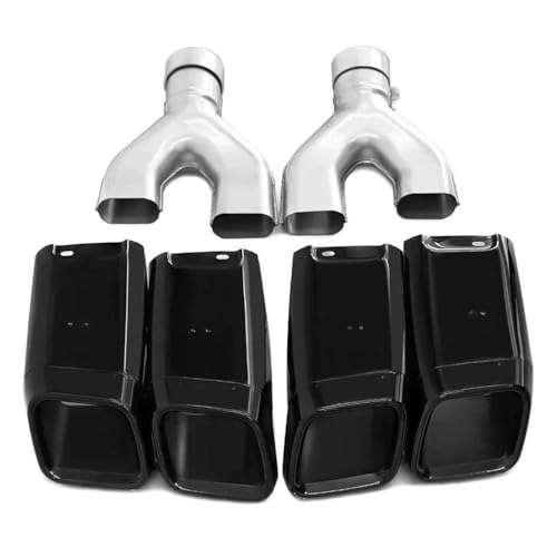 2 Piezas/lote De Puntas De Escape Cuádruples De Acero Inoxidable Para Range Rover L405 Autobiography Boquilla De Silenciador Modificación Externa(Black)