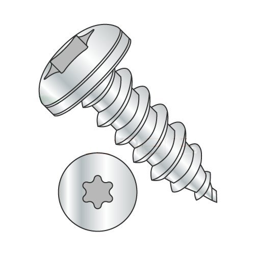 #8 x 3/4" Type A Self-Tapping Screws/Six-Lobe/Pan Head/Steel/Zinc (Carton: 8,000 pcs)