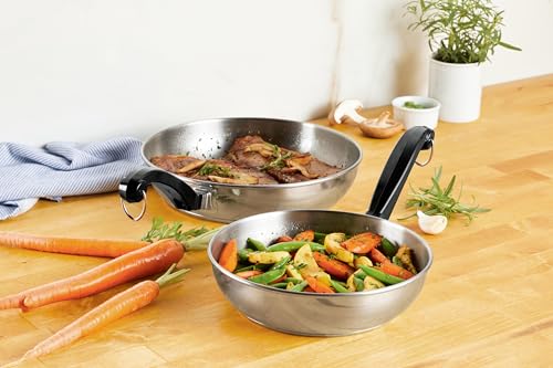 Image of Farberware Classic Series Stainless Steel Frying Pan Set, 8.25-Inch and 10-Inch Skillets