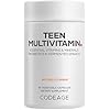 Codeage Teen Multivitamin - Vitamins A, C, D3, B6, B12, Folate, Zinc, Magnesium, Iron, Probiotics, Fermented Spinach - Multivitamins for Teenage Boys and Girls - Non-GMO, Gluten-Free - 30 Capsules