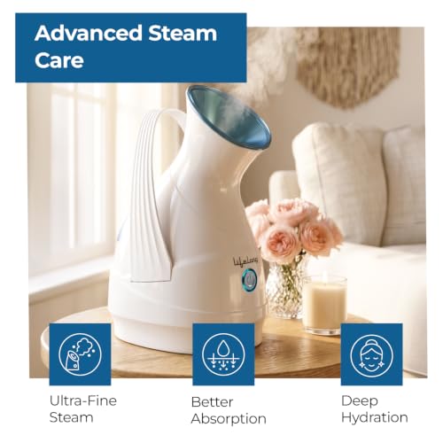 Image of Lifelong Steamer & Vaporizer for Cough, Cold & Facial | Nano-Ionic Portable Face Steamer for Facial, Steam Inhaler for Sinus & Vaporizer Machine for Adults & Kids | Fast Mist in 10sec, 100ml Capacity