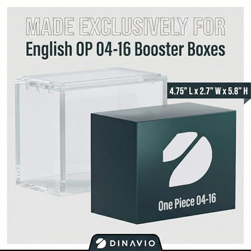 Dinavio Crafthouse One Piece Booster Box Acrylic Display Case Stackable - UV Protection with N52 Strong Magnets - Clear TCG Protector - Compatible with English One Piece OP-04 to OP-16 Booster Box by Dinavio Crafthouse - Used condition - Image 2