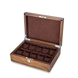 Gute Geschenkidee: Aufwändiges Erscheinungsbild und praktisches Design. Der Organizer für Uhrengehäuse eignet sich gut für den persönlichen Gebrauch und für Displays im Geschäft. Er ist auch ein bestes Geschenk für Ihren Vater, Ehemann, Ihre Ehefrau, Ihren Freund und andere Menschen in Ihrem Leben.