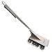 Grillinator 18" BBQ Grill Brush for Charcoal, Pellet, Infrared & Gas Grills - Dual Direction Steel Bristles Clean & Scrape The Entire Grill at The Same Time - Steel Handle & Replaceable Heads
