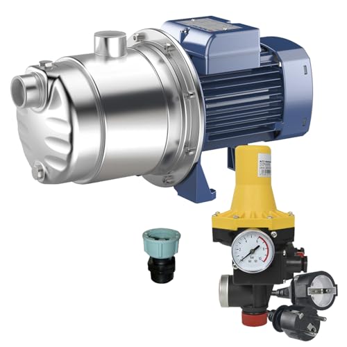 Hauswasserwerk Hauswasserautomat Inno-Tec 450 Selbstansaugende Kreiselpumpe 4-stufige leise Gartenpumpe f. klares Regenwasser Regenzisterne Wassertank Pumpensteuerung