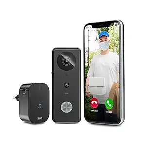 GM G-Smart Video Doorbell I Video Door Phone I Home Security Camera & Door Bell I Smart WiFi I Full HD Video 1080P I AI Human Detection I160 degree Wide Angle I IP65 Water & Dust Resistance I 2 Way Voice Talk I Advance Night Vision I 3 Ways Power Supply I SD Card Recording upto 128GB I Event Based & Non Stop Recording I Motion Detection I Intruder & Anti-Theft Alarm I 50+ Melodies I Works seamlessly @ 2.4GHz I IR Distance 5M I IR Cut Filter for Good Quality Image I Starlight Night Vision I 1Y Warranty