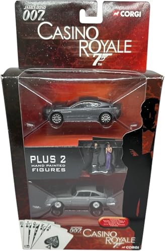 corgi james bond casino royale aston martin DB5 & DBS 2 piece set with figures 1.50ish scale diecast model
