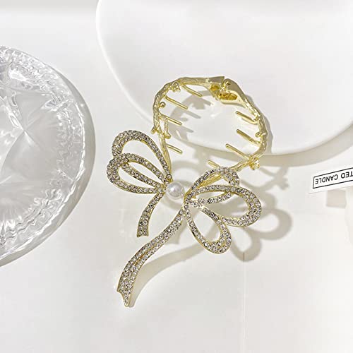 2 Pcs Large Metal Flower Hair Claw Clips Strong Hold Hair Fashion Bow Horsetail Buckle Personality Nonslip Hair Clamps For Women #TOP5