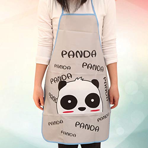 Avental de cozinha impermeável com alça de ombro da Healifty (Panda)