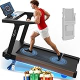 Cowmew Treadmills for Home, Folding Treadmill with 20% Auto Incline, 20KM/H, 7HP, 180KG Capacity, Walking Treadmill for Heavy People with LED Display, Speed Knob, Bluetooth Speakers