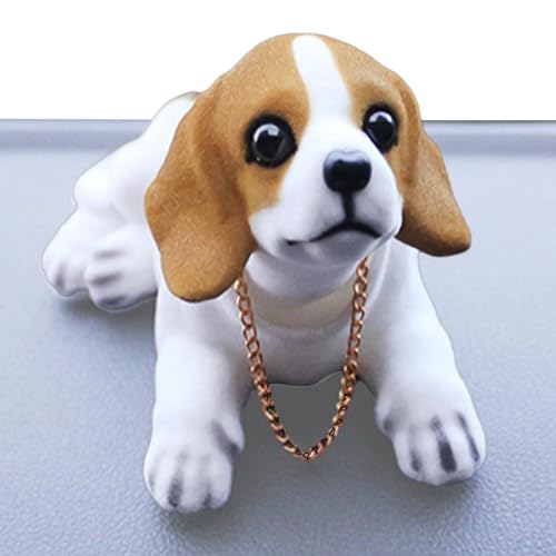 Tête à pompon pour voitures | Figurines de chien en résine pour tableau de bord de voiture | Décoration créative et mignonne de bureau, décoration de tableau de bord de voiture pour bibliothèque,