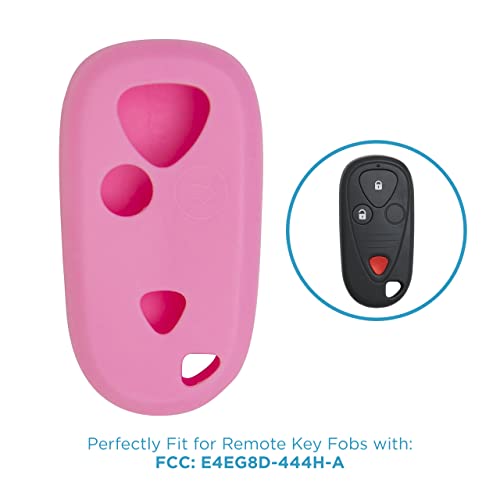 Keyless2Go Replacement For New Silicone Cover Protective Case For Remote Key Fobs With Fcc E4Eg8D-444H-A - Pink - (2 Pack) #TOP4