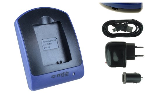 Caricabatteria compatibile con Sony NP-FW50 RX10 II 5100 6000 6300 6500 DSLR- NEX- SLT- ILCE... - v. lista