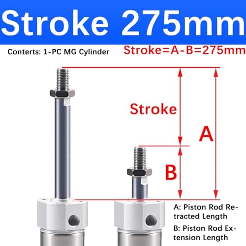 Cylindre pneumatique 40mm bore 275mm stroke pour automatisme industriel - 2