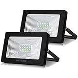 MEIKEE 20W LED Strahler LED Scheiwerfer Superhell 1700LM Strahler Außen 6500K kaltes Weiß Fluter IP66 Wasserdicht Flutlicht Außenstrahler für Sportplatz Garage Garten Hinterhof 2Stk