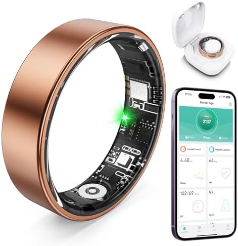 Smart Ring with Sleep Monitoring, Step Counting, Heart Rate, Bloo...
