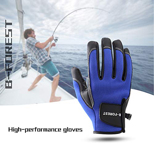 B-Forest Fishing Gloves,Men And Women Flexible Waterproof Windproof Warm Neoprene Gloves Great For Ice Fishing Photography Motorcycling Running Shooting Hiking In Light Cold Weather #TOP1