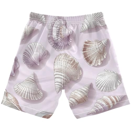 Boys Beach Board Shorts Conch Sea Snail Swim Trunk Teen Swimwear 8-16Y Multicolor2