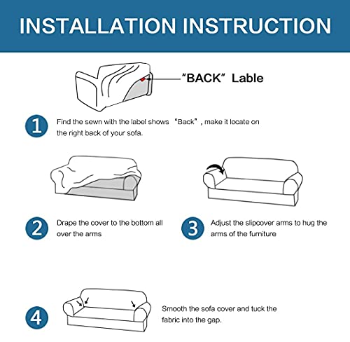 H.Versailtex PART-HVSOFA1P-3BRONZEGREEN Stretch Cover For Couch Soft Furniture Covers Couch Slip Covers thumb #7