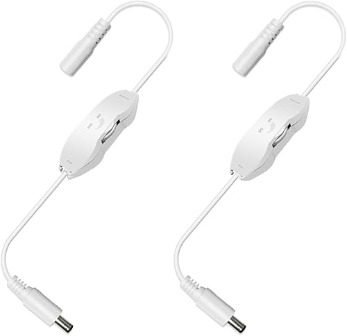 Interruptor de atenuación de luz LED de 2 piezas, DC12V-24V 6A regulador de atenuador de brillo ajustable para un solo color 2835 5050 tira de luz