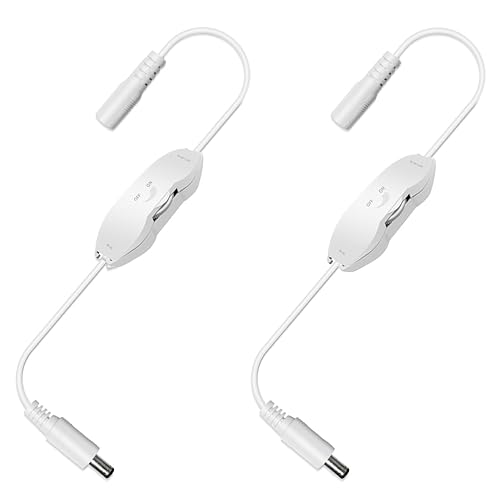 Interruptor de atenuación de luz LED de 2 piezas, DC12V-24V 6A regulador de atenuador de brillo ajustable para un solo color 2835 5050 tira de luz