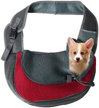 Dog Carrier Pet Puppy Backpack Travel Tote Sling Bag Mesh Hands Free Shoulder (Small, Blue)